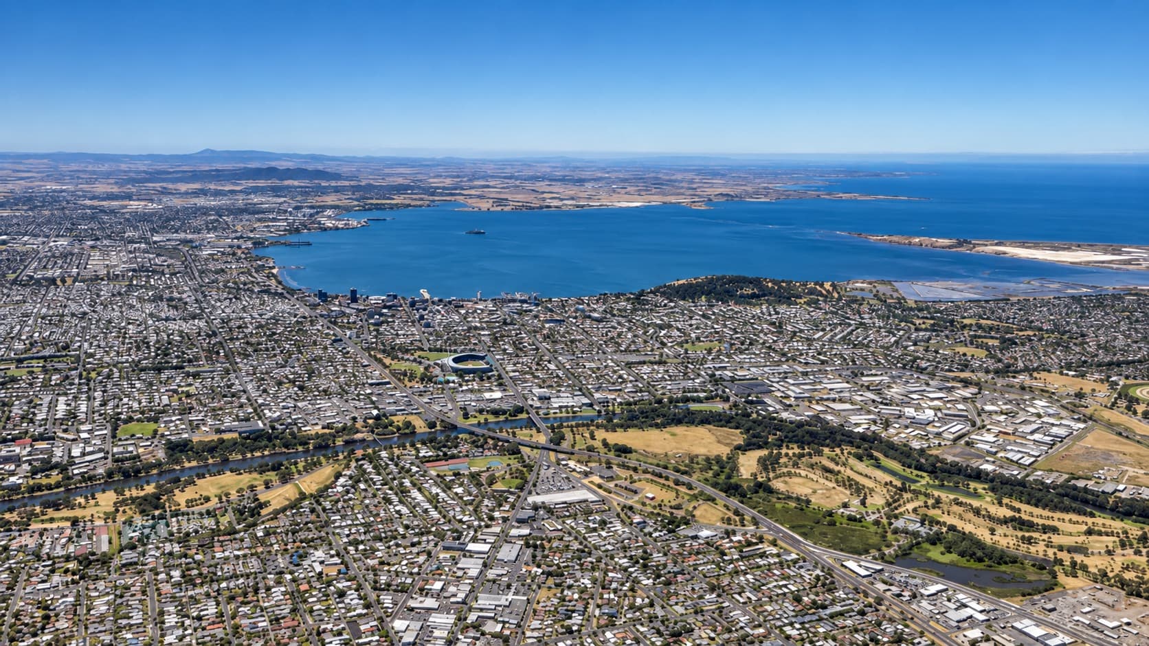 Aerial view of the area around 14 Arunga Avenue